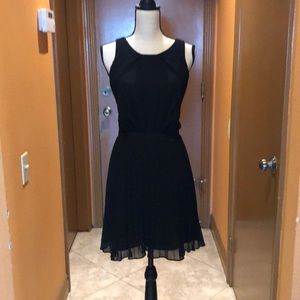 Black sheer back cocktail dress